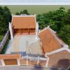 Mẫu nhà thờ họ 3 gian 2 mái kết hợp nhà ngang tại huyện An Dương - Hải Phòng