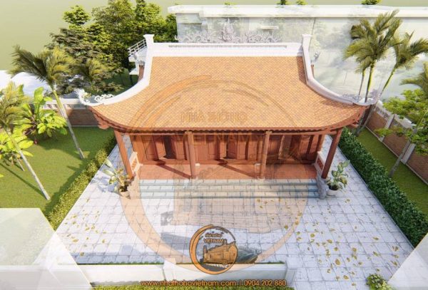 Đặc điểm thiết kế nhà thờ họ 3 gian 4 mái 60m2 ở Huyện Phú Vang, Thừa Thiên Huế 1