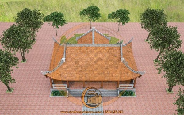 Đặc điểm kiến trúc nhà thờ họ 5 gian 4 mái 170m2 tại huyện Thanh Ba, Phú Thọ 1