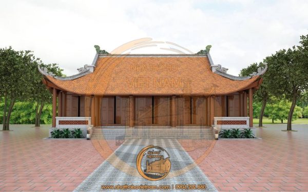 Đặc điểm kiến trúc nhà thờ họ 5 gian 4 mái 170m2 tại huyện Thanh Ba, Phú Thọ 2