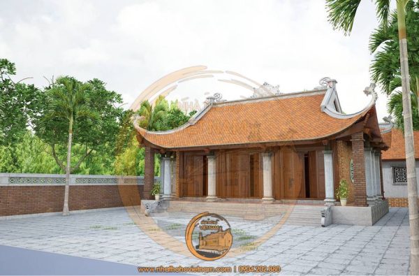 Đặc điểm kiến trúc nhà thờ họ 3 gian 4 mái kết hợp nhà ngang chữ Nhị tại huyện Văn Chấn, Yên Bái 1