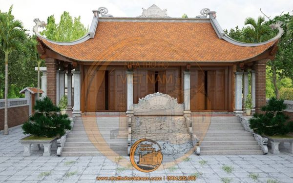Đặc điểm kiến trúc nhà thờ họ 3 gian 4 mái kết hợp nhà ở hiện đại ở huyện Hòa Vang, Đà Nẵng