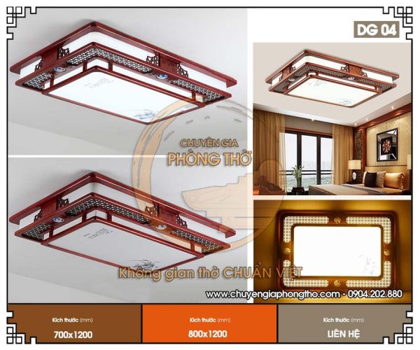 Đèn gỗ hình chữ nhật DG04