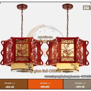 Đèn thả trần họa tiết hoa lan (DG15)