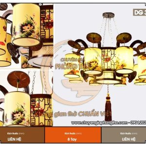 Đèn chùm 8 tay thả phòng thờ DG30