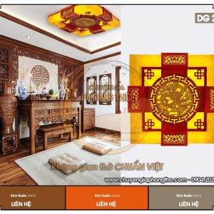 Mẫu đèn ốp trần nhà thờ họ hình vuông DG21