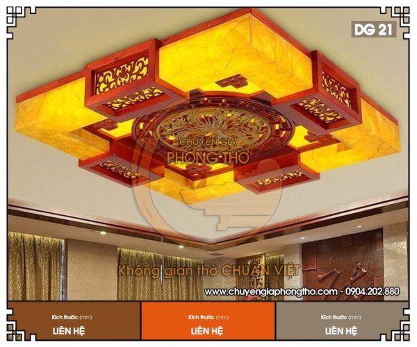 Mẫu đèn ốp trần nhà thờ họ hình vuông DG21