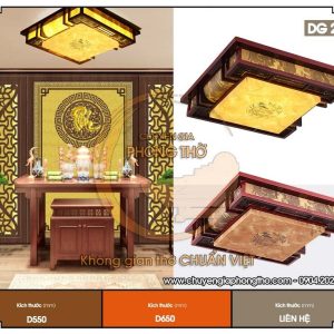 Mẫu đèn ốp trần phòng thờ hình vuông DG20