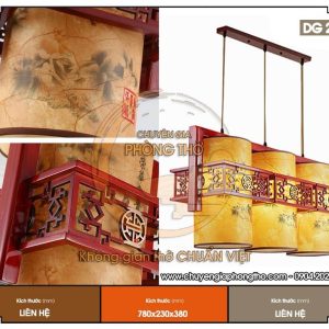Mẫu đèn thả phòng thờ 3 đầu hiện đại DG26