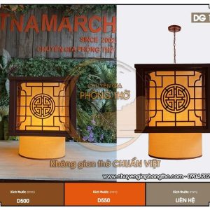 Mẫu đèn thả phòng thờ chữ Thọ DG19