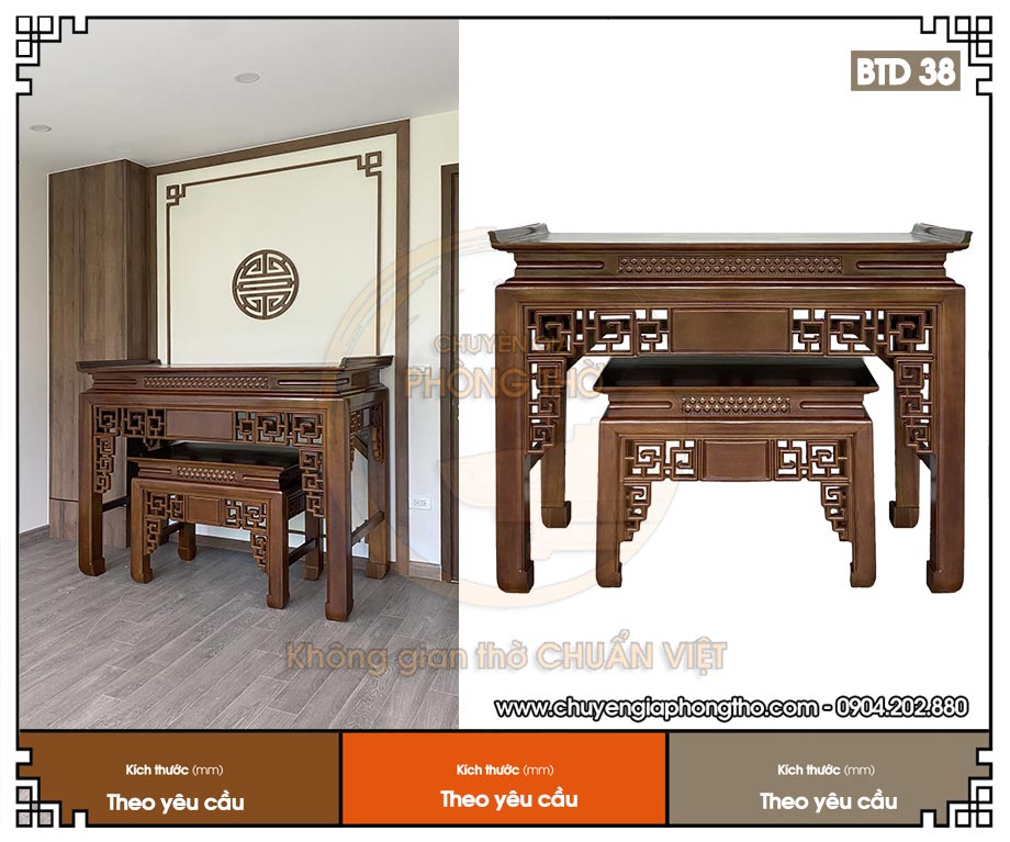 Bàn thờ móc mỏ hiện đại BTD38