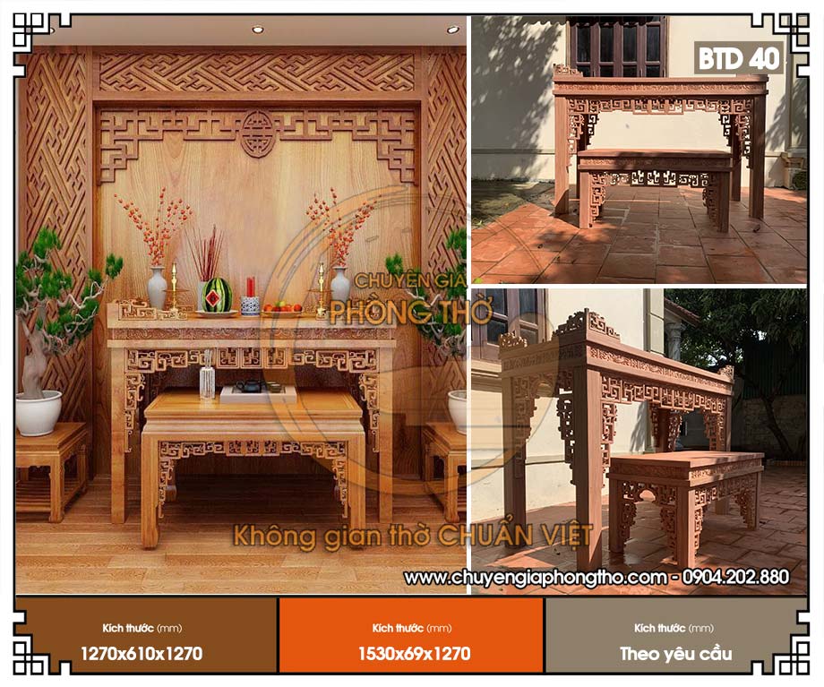 Bàn thờ Phật quan âm BTD40