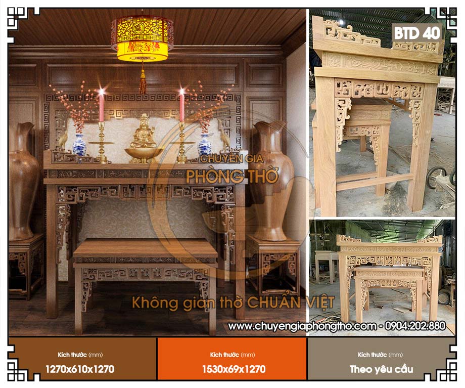 Bàn thờ Phật quan âm BTD40 Bàn thờ Phật quan âm BTD40