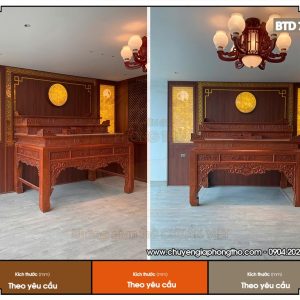 Bàn thờ tam cấp 1m53 gỗ hương BTD73