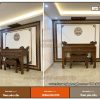 Bàn thờ tam cấp gỗ sồi BTD71