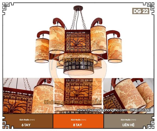 Đèn chùm DG22 trang trí phòng thờ cho nhà thờ họ