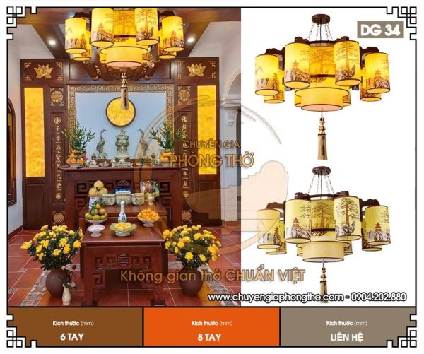 Đèn chùm nhà gỗ DG34