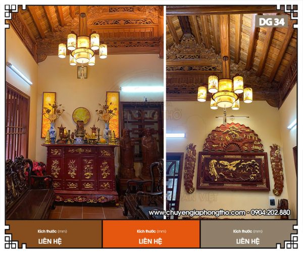 Đèn chùm nhà gỗ DG34