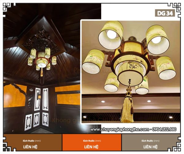 Đèn chùm nhà gỗ DG34