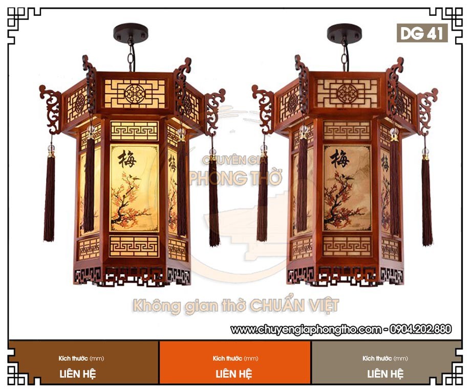 Đèn lồng gỗ nhà thờ họ DG41