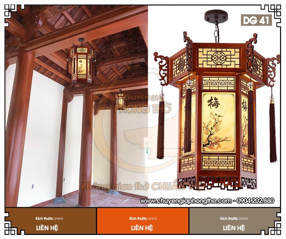 Đèn lồng gỗ nhà thờ họ DG41 Đèn lồng gỗ nhà thờ họ DG41