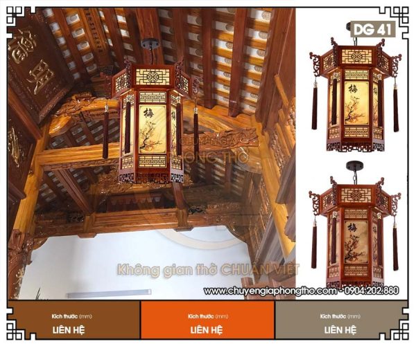Đèn lồng gỗ nhà thờ họ DG41