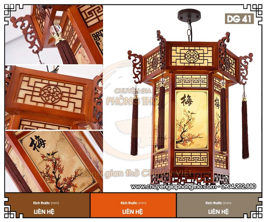 Đèn lồng gỗ nhà thờ họ DG41 Đèn lồng gỗ nhà thờ họ DG41