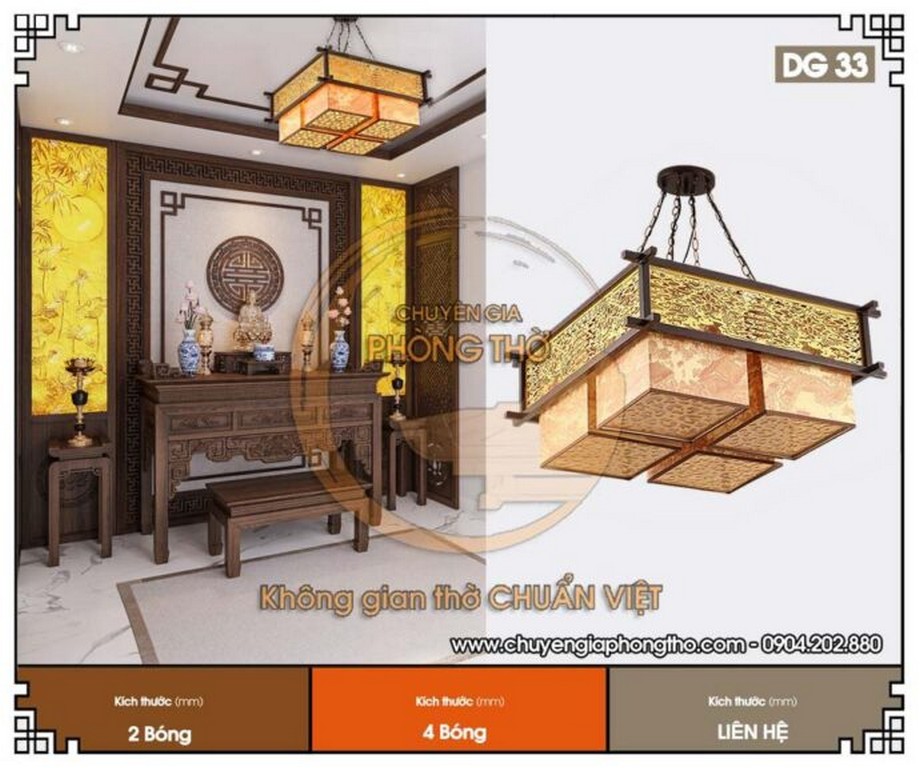 Đèn thả phòng thờ DG33 Đèn thả phòng thờ DG33
