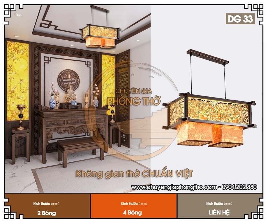 Đèn thả phòng thờ DG33 Đèn thả phòng thờ DG33