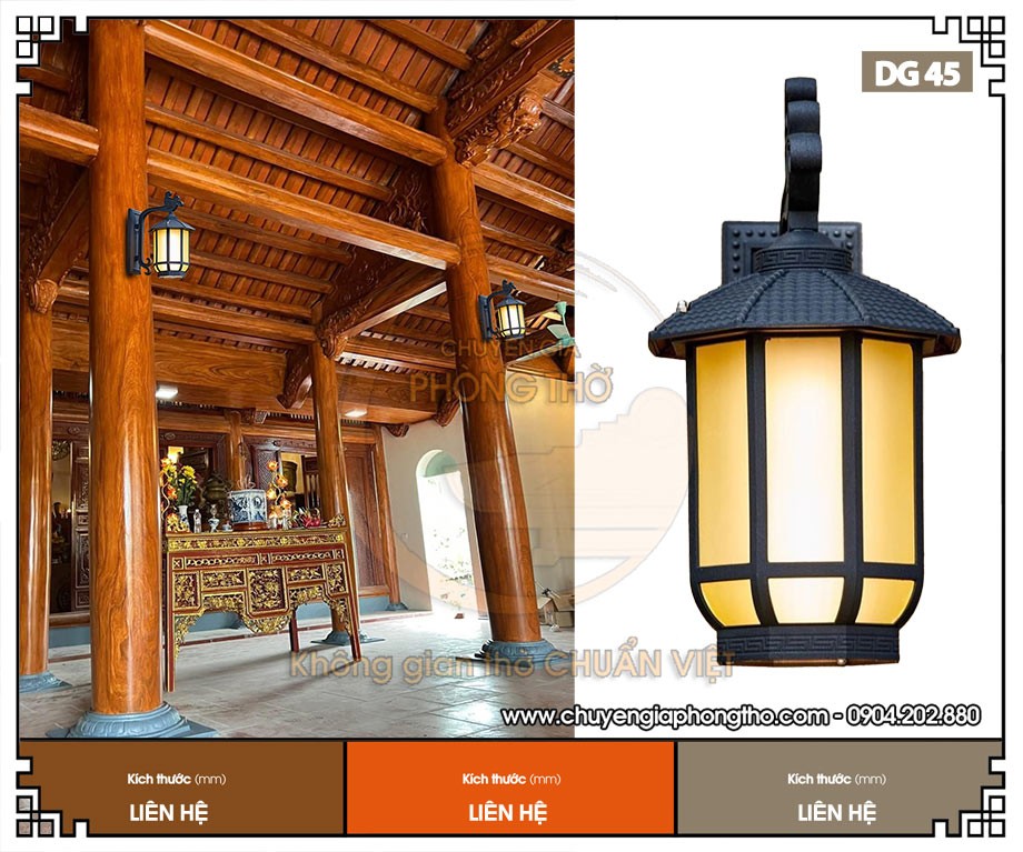 Đèn tường nhà thờ họ nhà gỗ DG45 Đèn tường nhà thờ họ nhà gỗ DG45