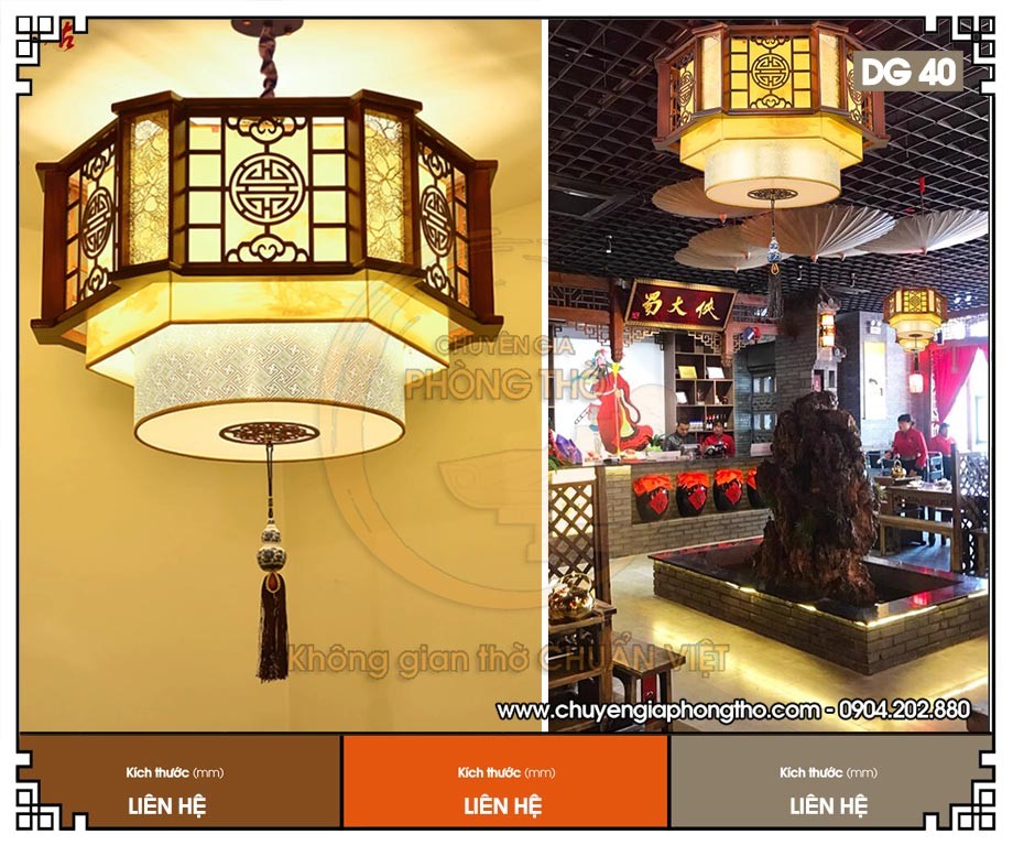 Mẫu đèn thả trần chữ thọ DG40 Mẫu đèn thả trần chữ thọ DG40