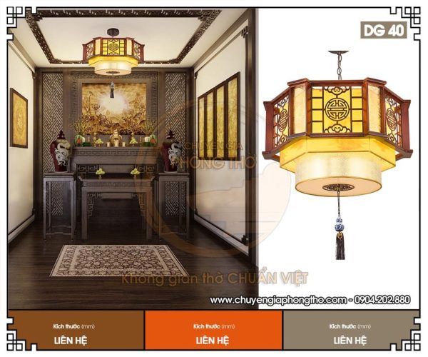 Mẫu đèn thả trần chữ thọ DG40