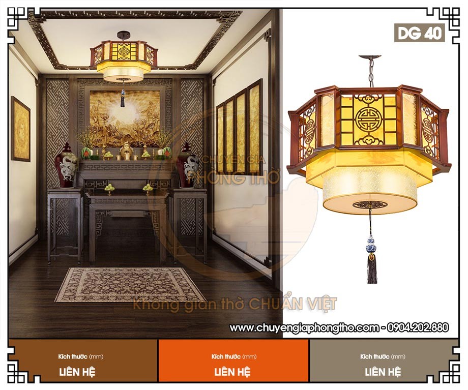 Mẫu đèn thả trần chữ thọ DG40 Mẫu đèn thả trần chữ thọ DG40