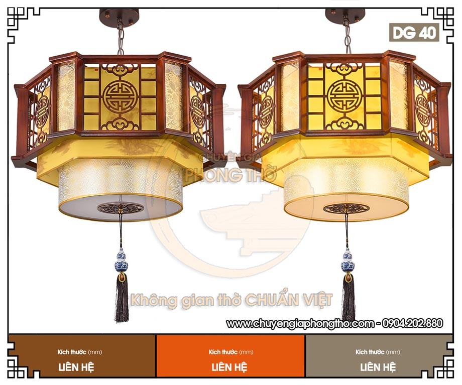Mẫu đèn thả trần chữ thọ DG40 Mẫu đèn thả trần chữ thọ DG40