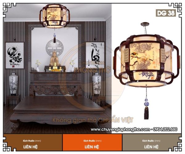Mẫu đèn thả trang trí phòng thờ DG38