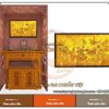 Tranh trúc chỉ hoa sen chữ Phúc