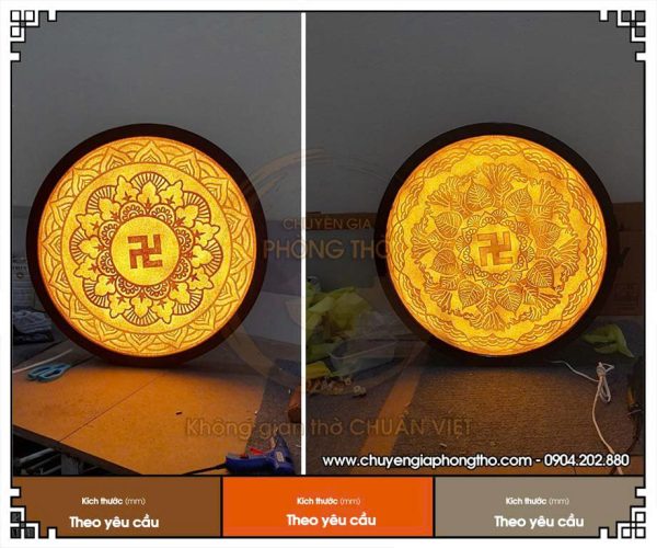 Tranh trúc chỉ mandala chữ Vạn