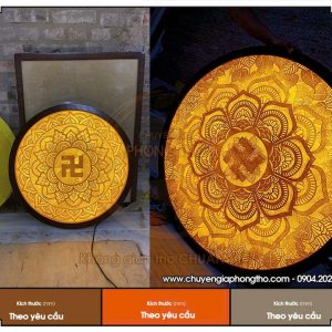 Tranh trúc chỉ mandala chữ Vạn