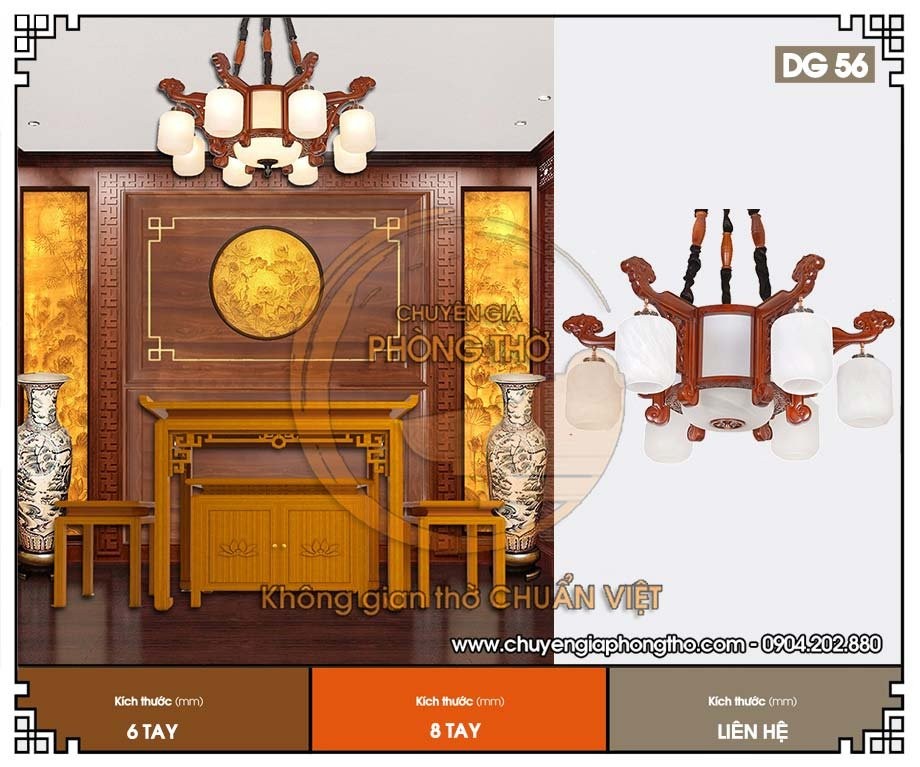 Đèn chùm hiện đại cho phòng thờ DG56 Đèn chùm hiện đại cho phòng thờ DG56