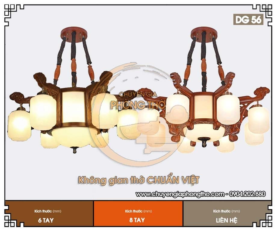 Đèn chùm hiện đại cho phòng thờ DG56 Đèn chùm hiện đại cho phòng thờ DG56