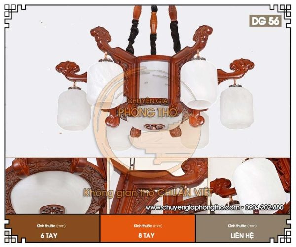 Đèn chùm hiện đại cho phòng thờ DG56