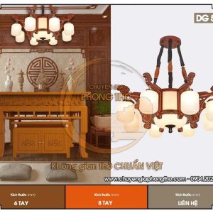 Đèn chùm hiện đại cho phòng thờ DG56