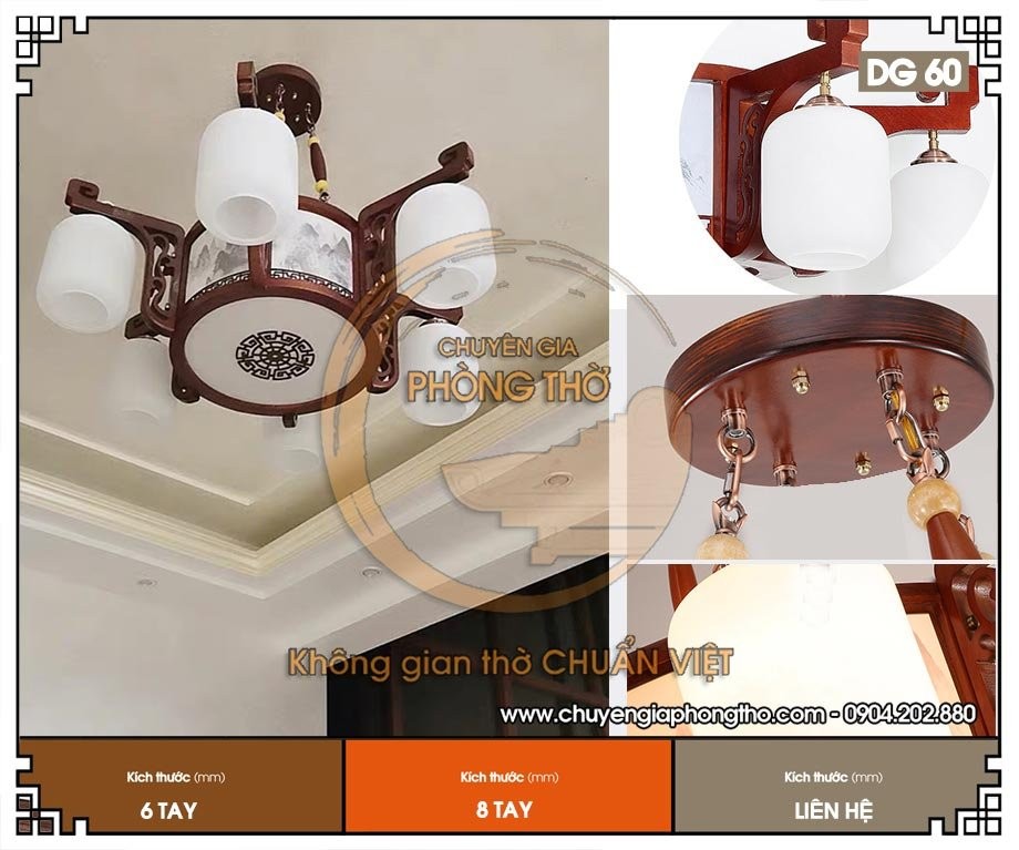 Đèn chùm phòng thờ cho biệt thự DG60 Đèn chùm phòng thờ cho biệt thự DG60