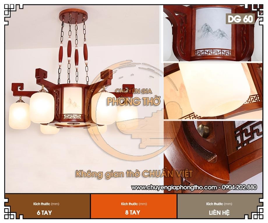 Đèn chùm phòng thờ cho biệt thự DG60