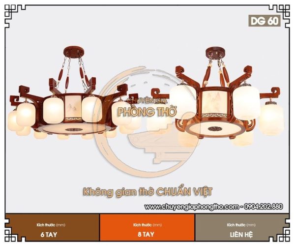 Đèn chùm phòng thờ cho biệt thự DG60