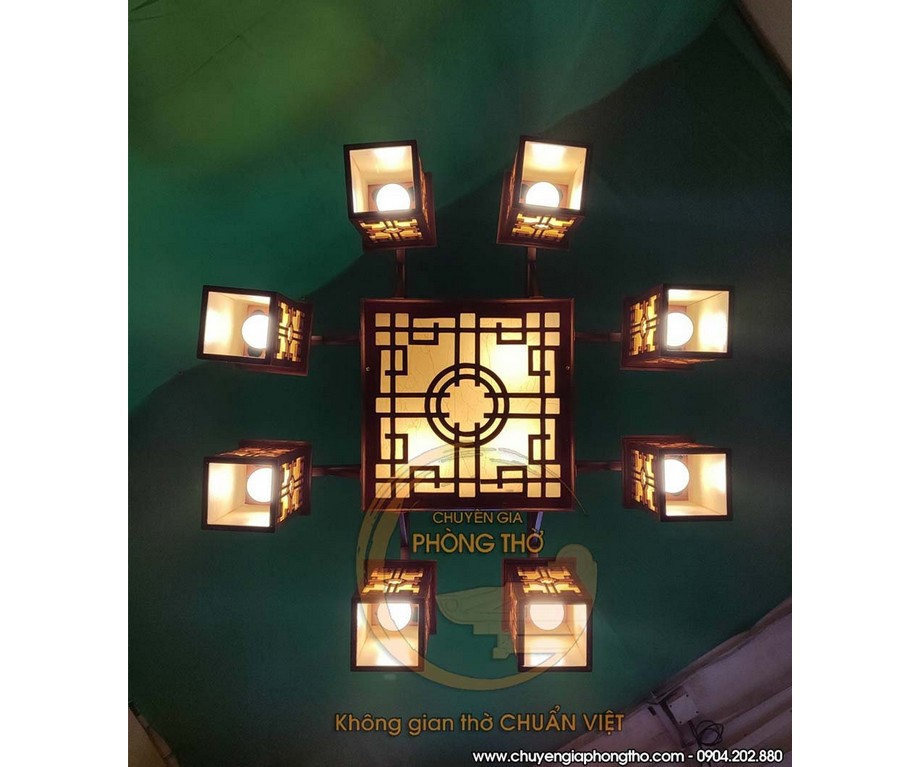 Đèn chùm trang trí nhà gỗ DG61 Đèn chùm trang trí nhà gỗ DG61