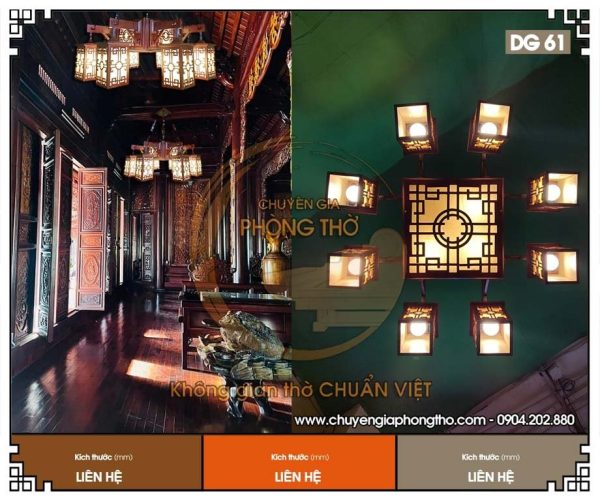 Đèn chùm trang trí nhà gỗ DG61