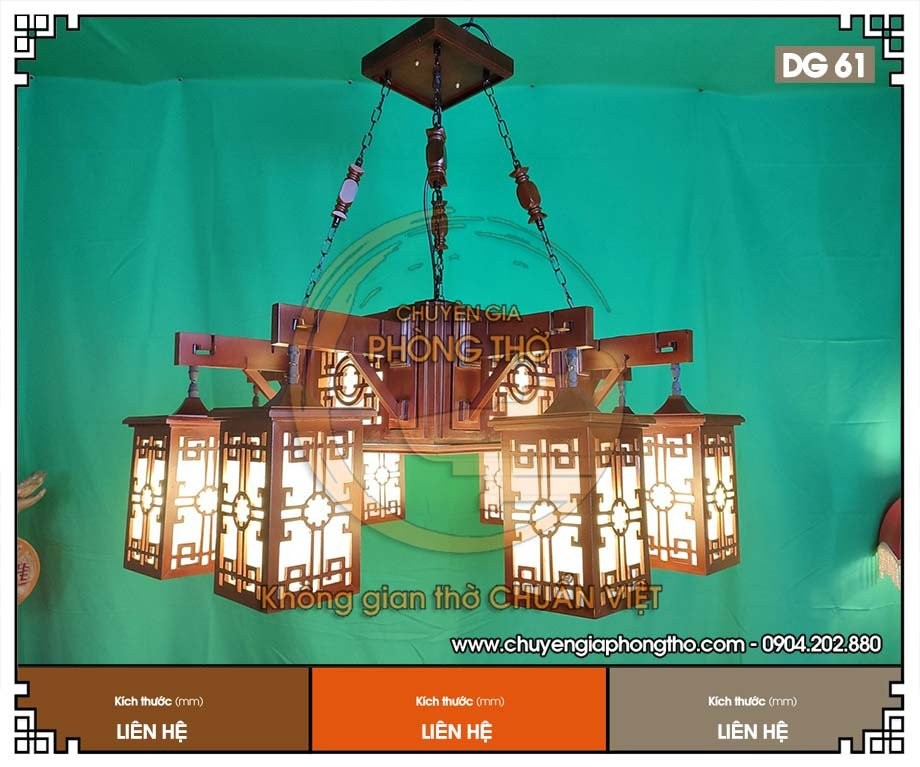 Đèn chùm trang trí nhà gỗ DG61