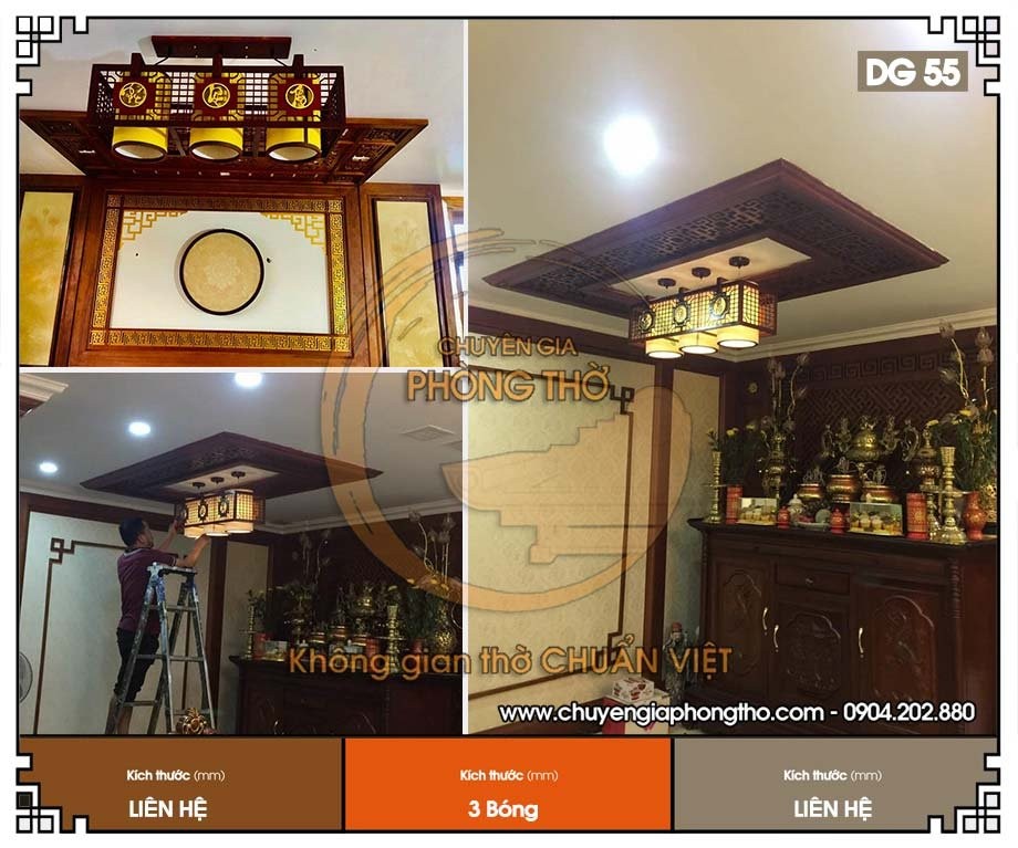 Đèn gắn trần phúc lộc thọ DG55 Đèn gắn trần phúc lộc thọ DG55