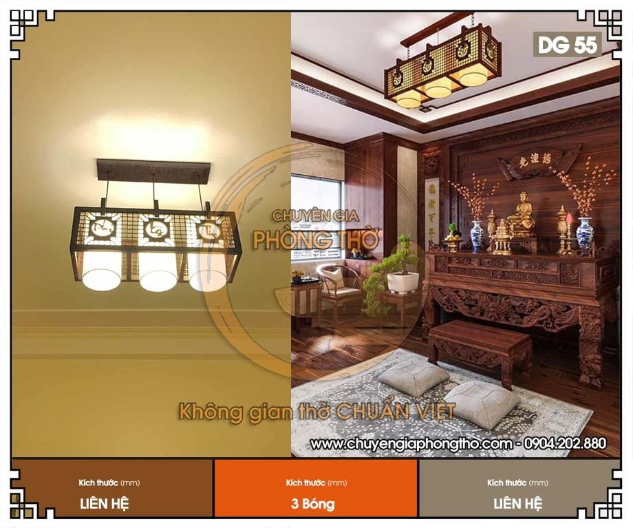 Đèn gắn trần phúc lộc thọ DG55